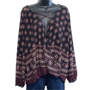Harlowe & Graham Woman Bohemian Blouse Size L